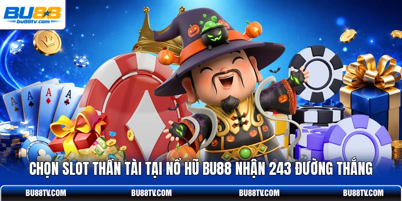 Chọn Slot Thần Tài tại nổ hũ Bu88 nhận 243 đường thắng